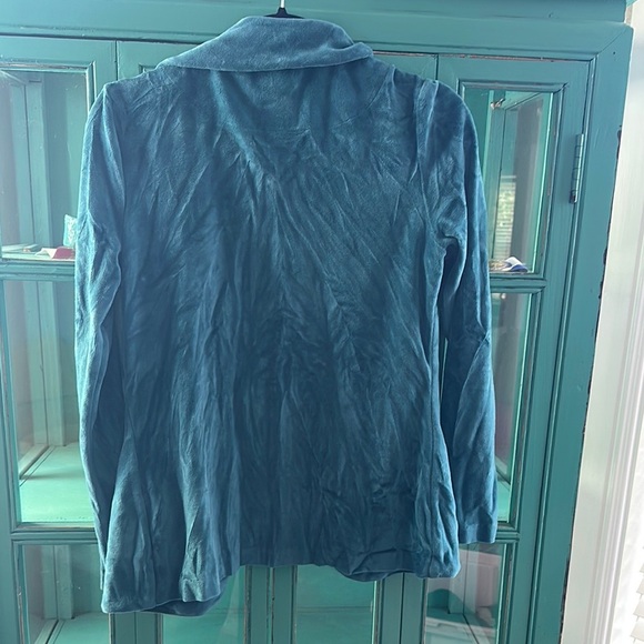 Chic Teal Women's Velvet Blazer by Lesley Evers - Picture 6 of 7